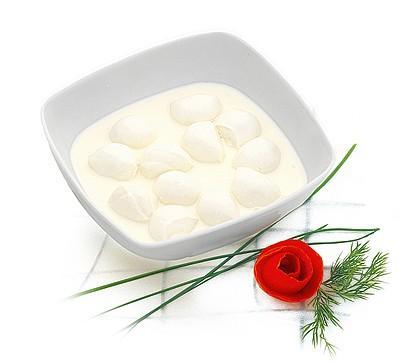mozzarella bufala con panna