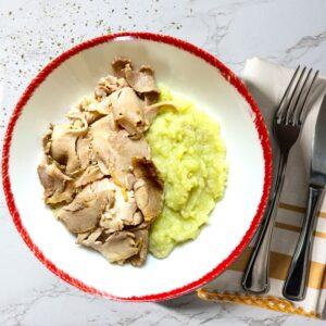 Arrosto di maiale con finocchietto e purea di patate e porro - 330 g