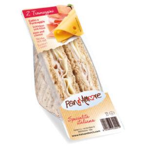 sándwich de jamón y queso integral - 6x130g