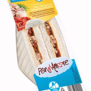 tramezzino senza lattosio tonno, mozzarella e pomodori semisecchi – 6x135g