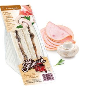 doppio tramezzino prosciutto cotto e funghi – 6x150g