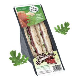 Halal-Sandwich, Bresaola, Rucola und Käse - 6x130g
