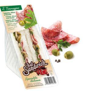 sándwich de salami, aceitunas y rúcula - 6x150g 